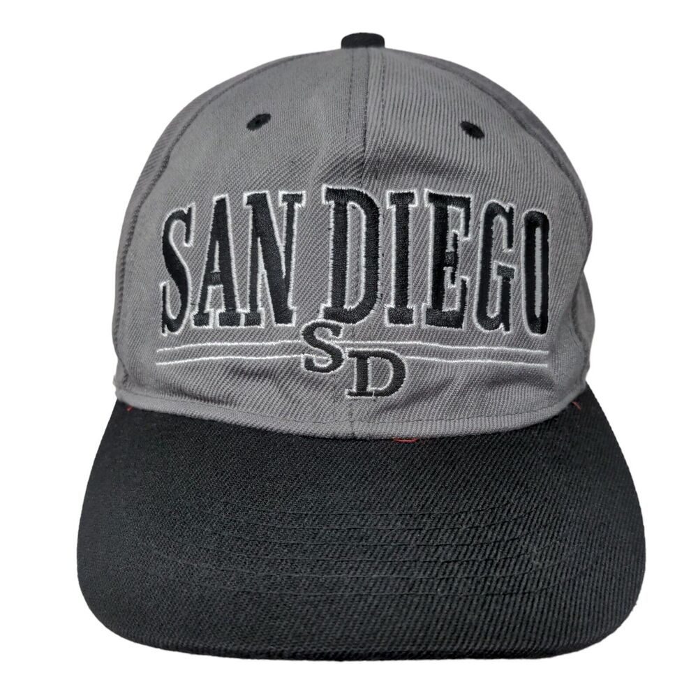 San Diego Snapback Hat Gray One Size Embroidered Adjustable Colorblock